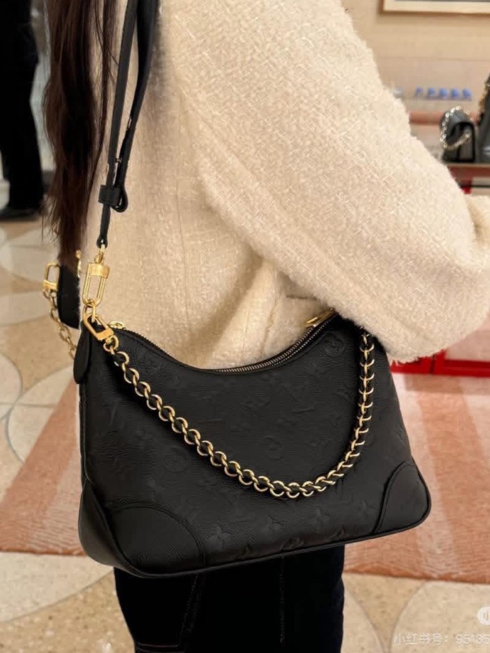 Luxury Designer-Inspired Black Shoulder Bag